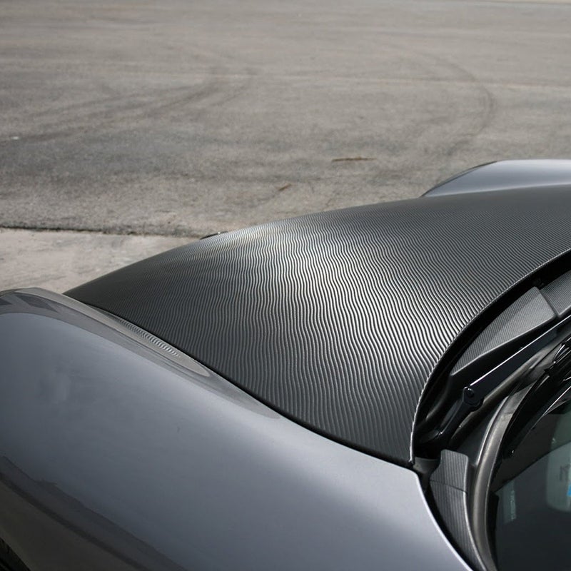 LZLRUN 3D Carbon Fiber Vinyl Wrap - Outdoor Rated for Automotive Use - 12 inches x 60 inches Contain Knife and Hand Tool (Black) - Image 2